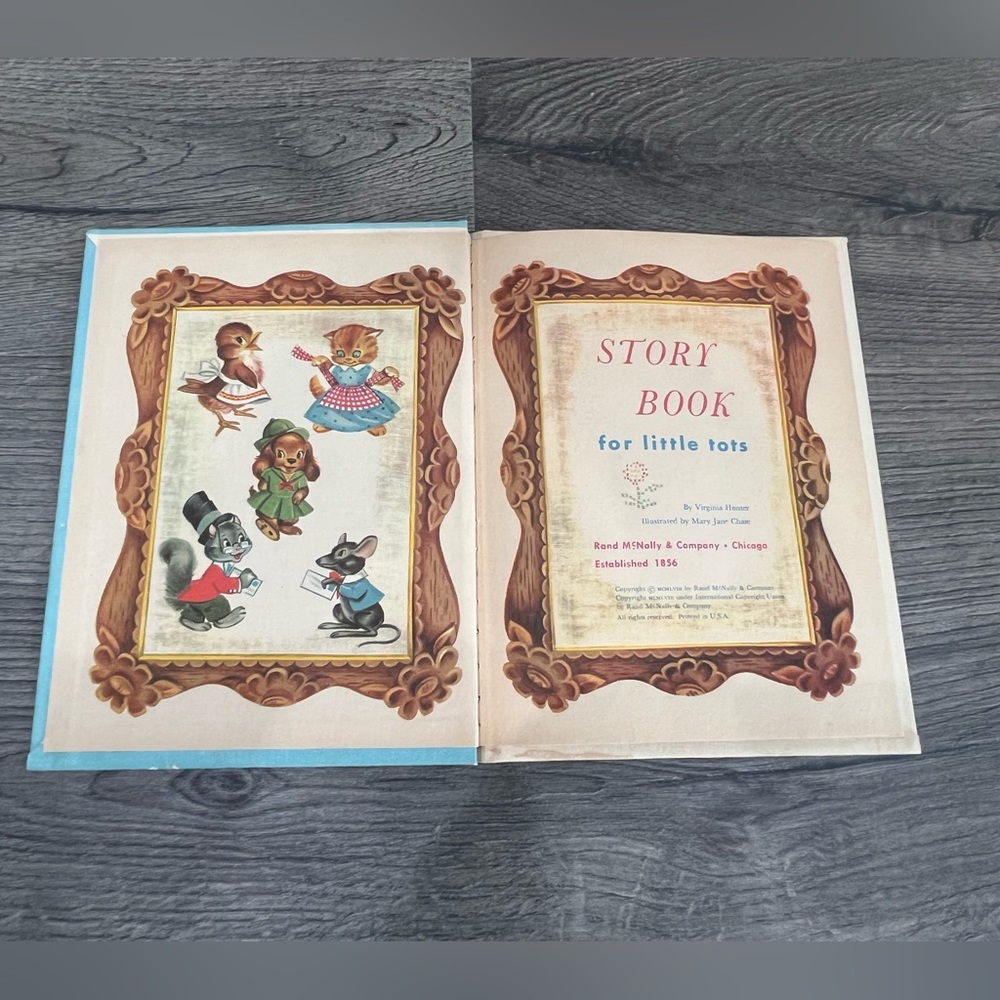 Vintage STORYBOOK FOR LITTLE TOTS Rand McNally Elf 1958 Hunter Kitschy Ephemera - Picture 3 of 8
